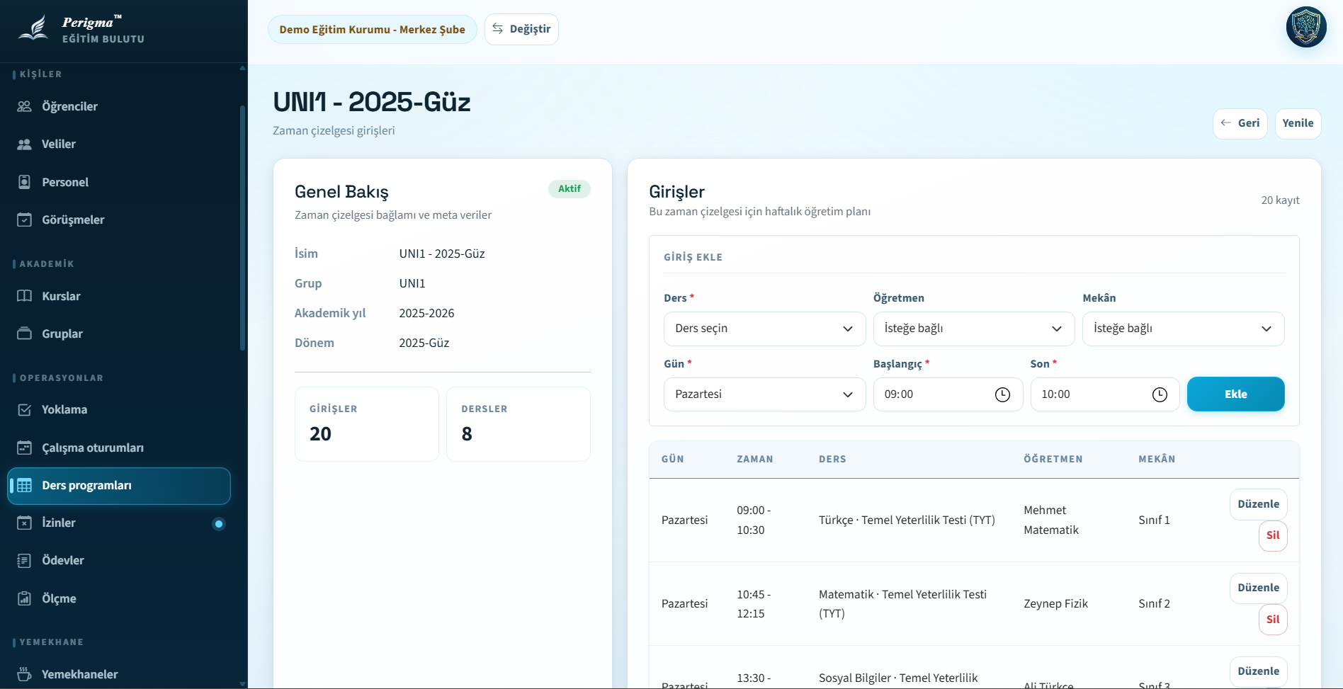 Planning and Calendar